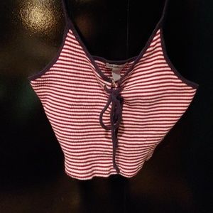 Red white and blue crop top